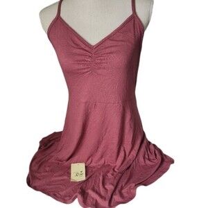 Forever Rose sleeveless summer dress Size L Cramberry Asymmetrical